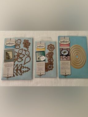 Spellbinders Metal Embossing Stencils & Die Cuts Foliage Floral Flowers Lot Of 3